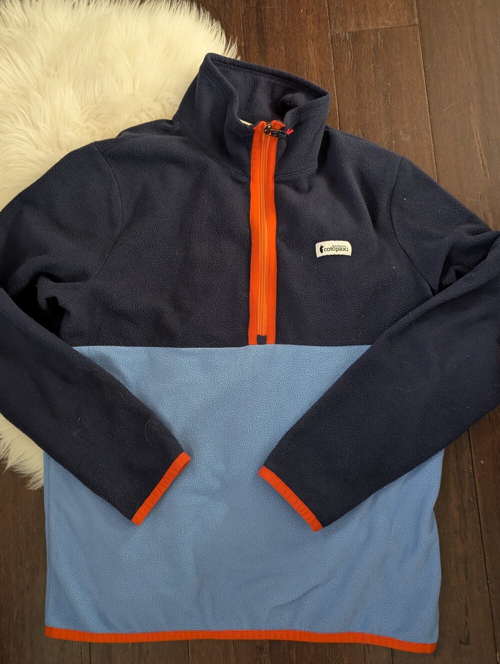 Cotopaxi Amada Half Zip Two-Tone Navy & Light Blue Fleece Quarter-Zip Pullover
